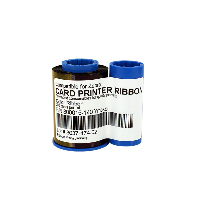 800015-140 YMCKO color ribbon 200 prints for Zebra Printer - Click Image to Close