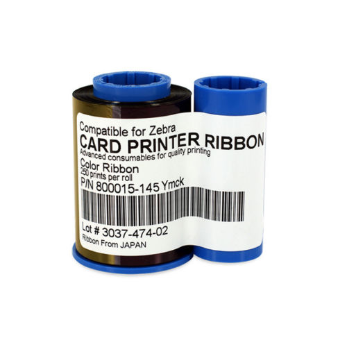 Ribbon for Zebra P300C P310C P520C P720C Printers 800015-145 YMC - Click Image to Close