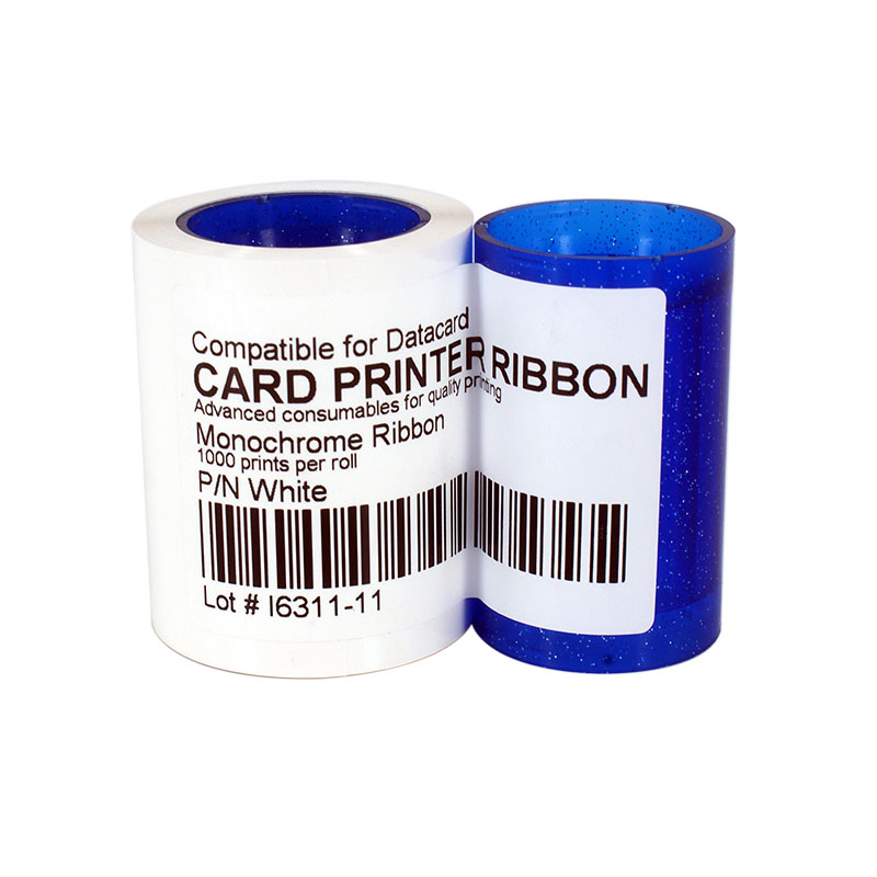 Ribbon For Datacard DC285W White 1000 Prints - Click Image to Close