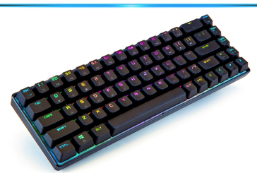 Mechanical game waterproof keyboard RGB backlight 68 keys - Click Image to Close