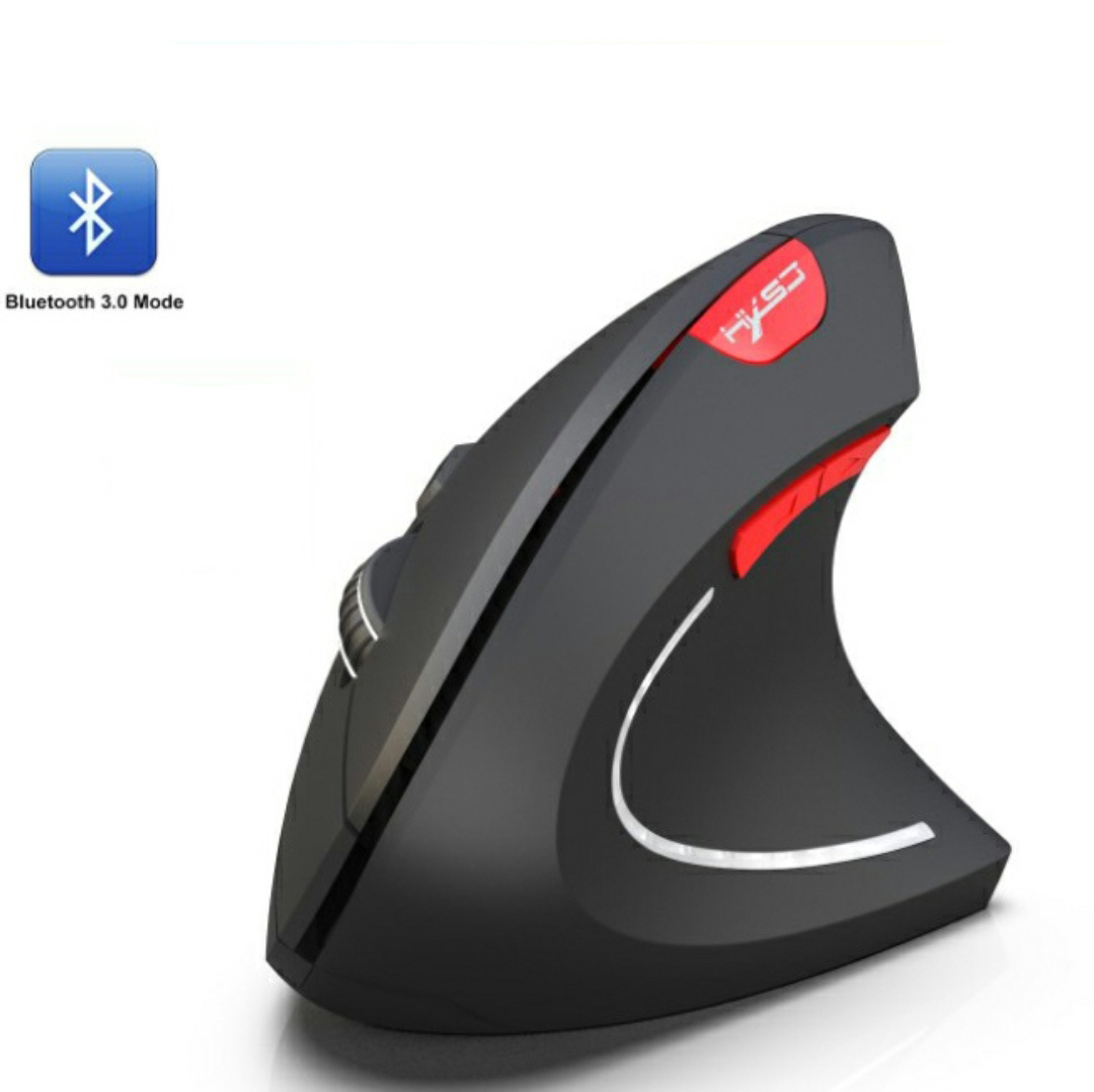 Wireless bluetooth charging mouse mute vertical ergonomic portab - Click Image to Close
