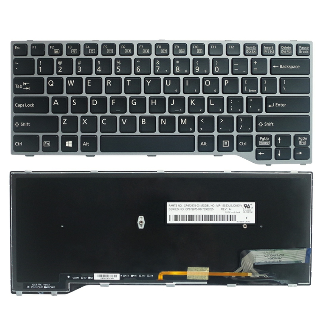 New laptop keyboard for Fujistu E734 E743 E544 E744 E733 with ba - Click Image to Close
