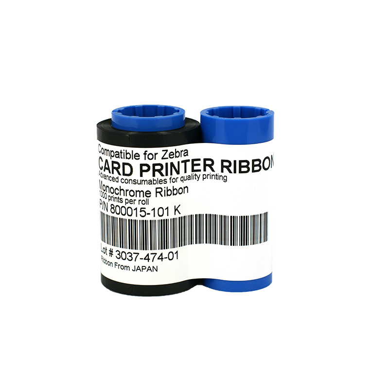 800015-101 Black Monochrome ribbon for Zebra card printers